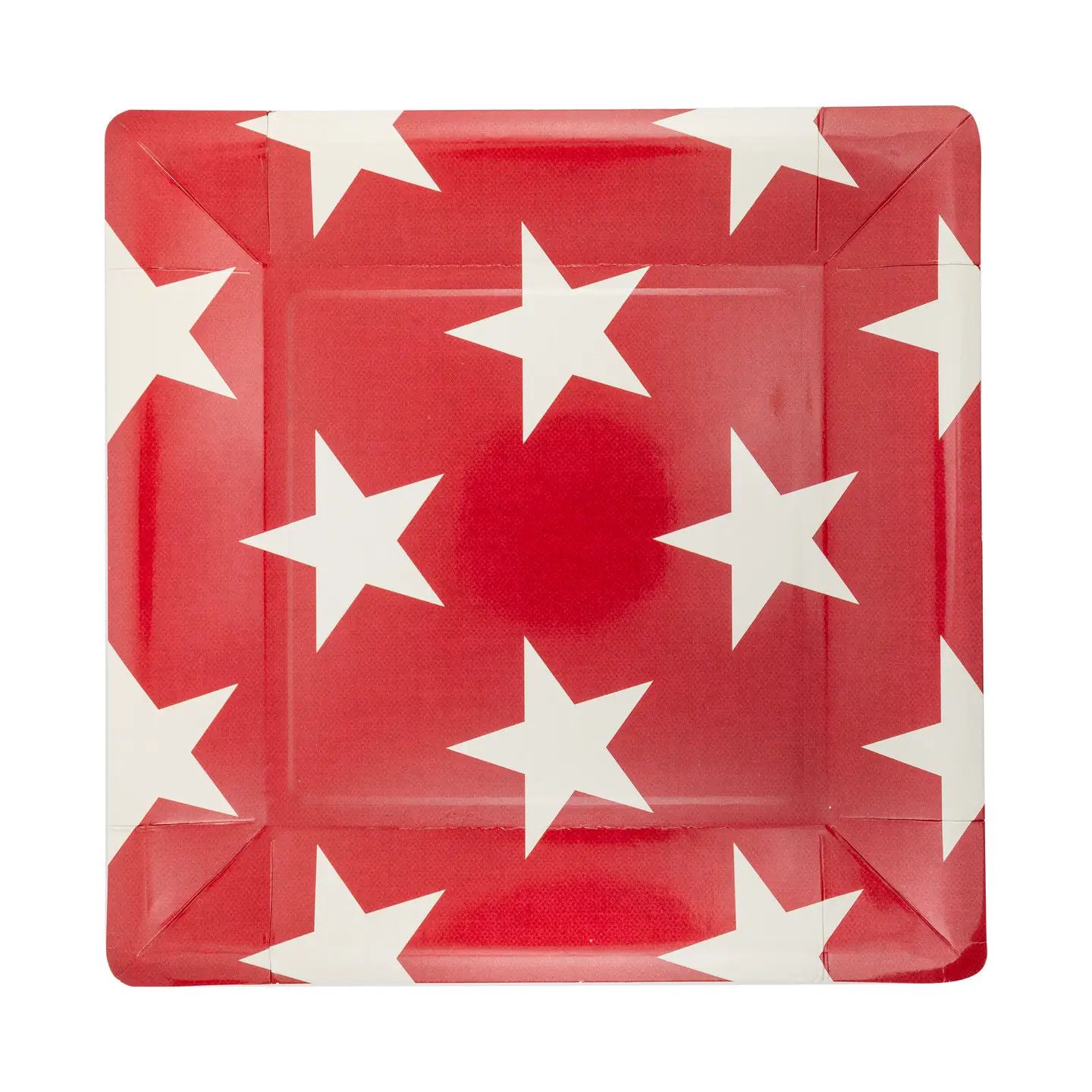 Hamptons Square Red Star Paper Plate