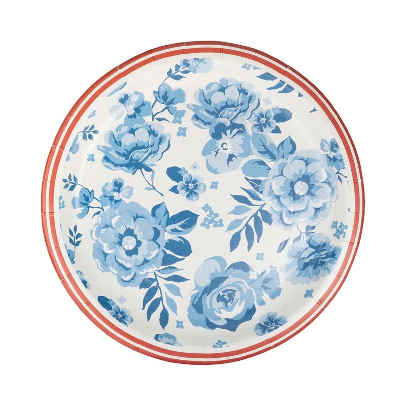 Hamptons Floral 10&quot; Round Paper Plate