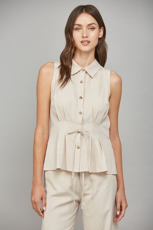 Pleated Waist Top