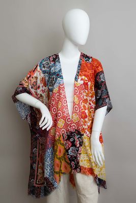 Boho Floral Patchwork Kimono