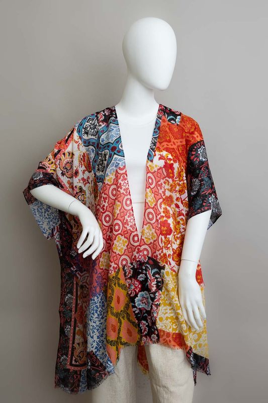 Boho Floral Patchwork Kimono