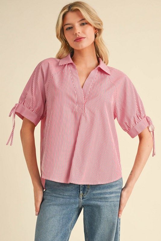 Striped Top w/Ties