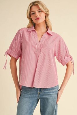 Striped Top w/Ties