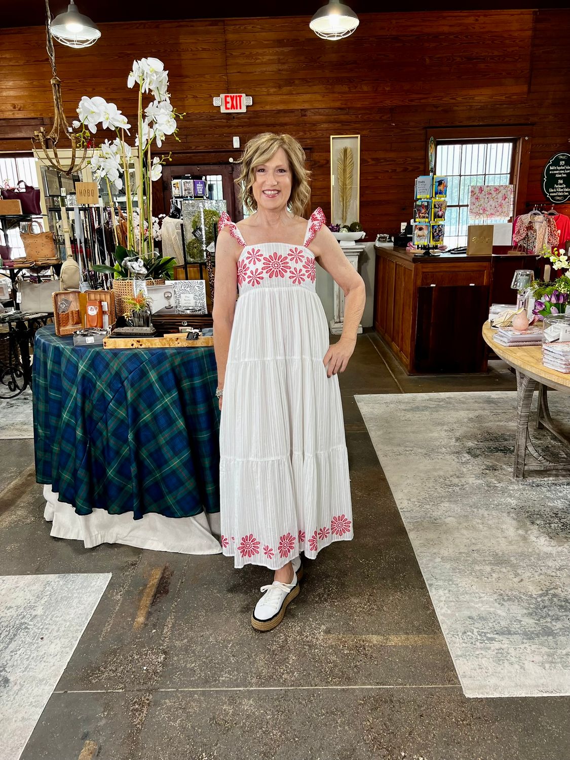 Floral Embroidered Maxi Dress