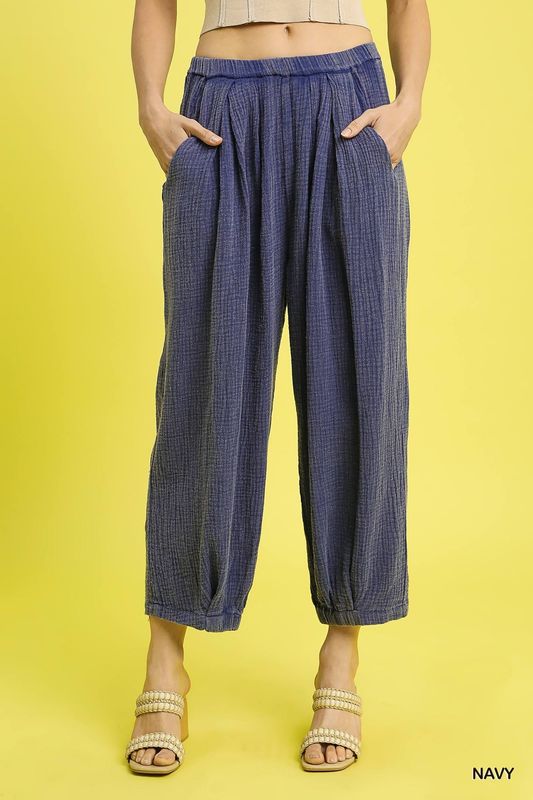 Textured Gauze Pants