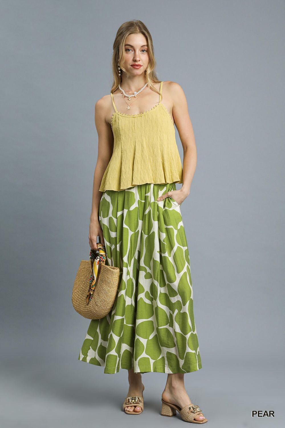 Abstract Pant w/Wide Leg Pant