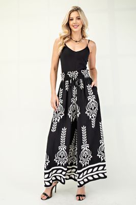 Printed Wide Leg Pants