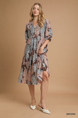 Paisley Print Dress