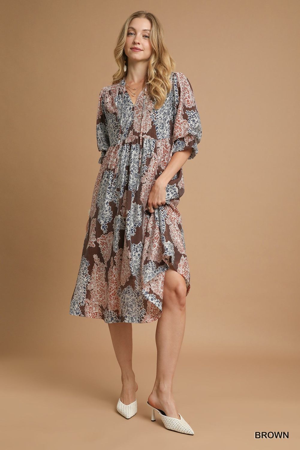 Paisley Print Dress