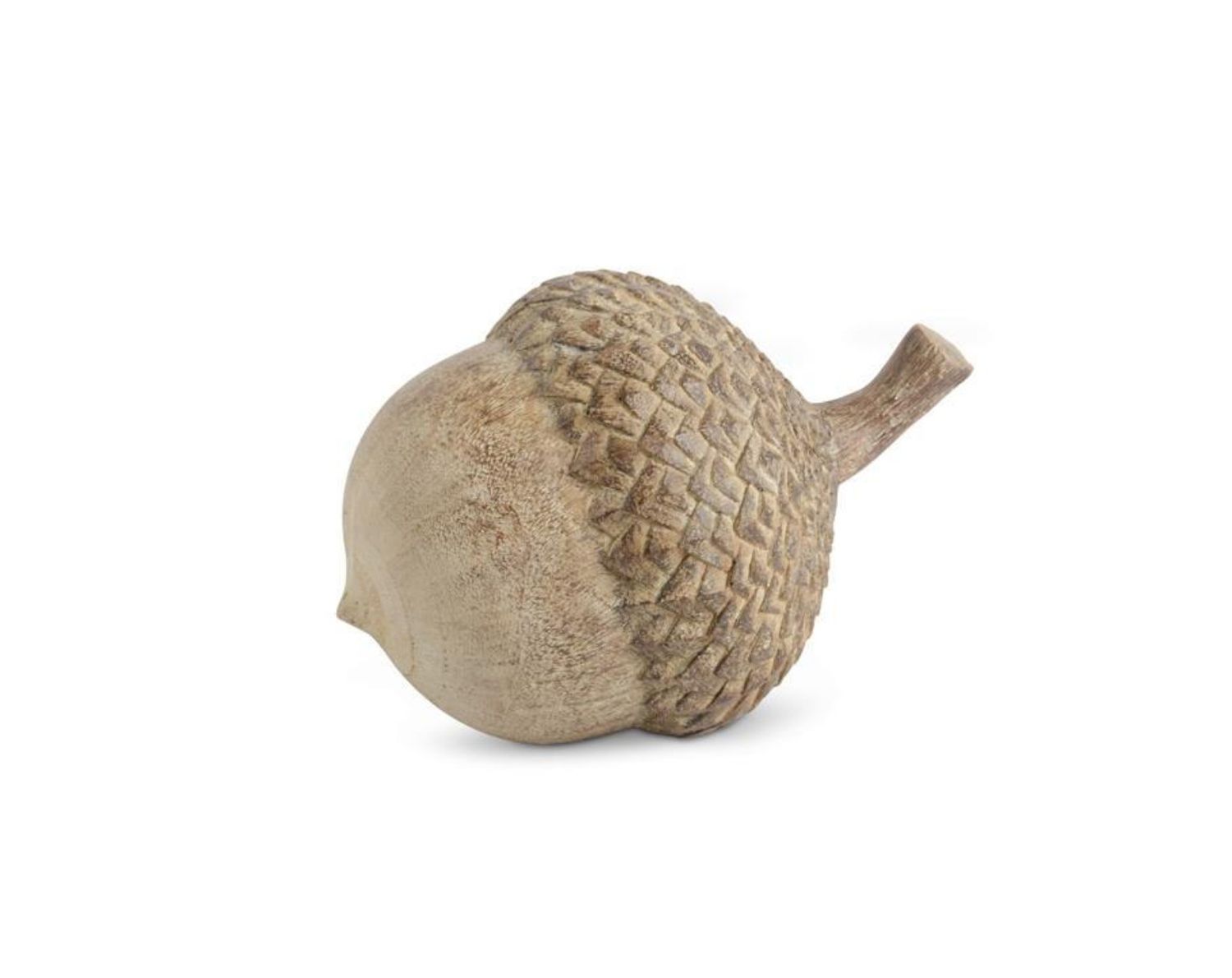 3.5&quot; Whitewashed Brown Resin Acorn
