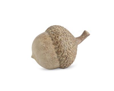 3.5&quot; Whitewashed Brown Resin Acorn