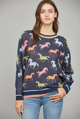 Horse Patterned Sweater