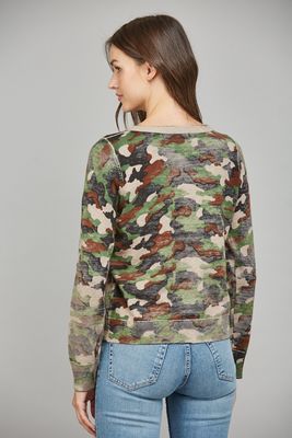 Camo Print Cardigan