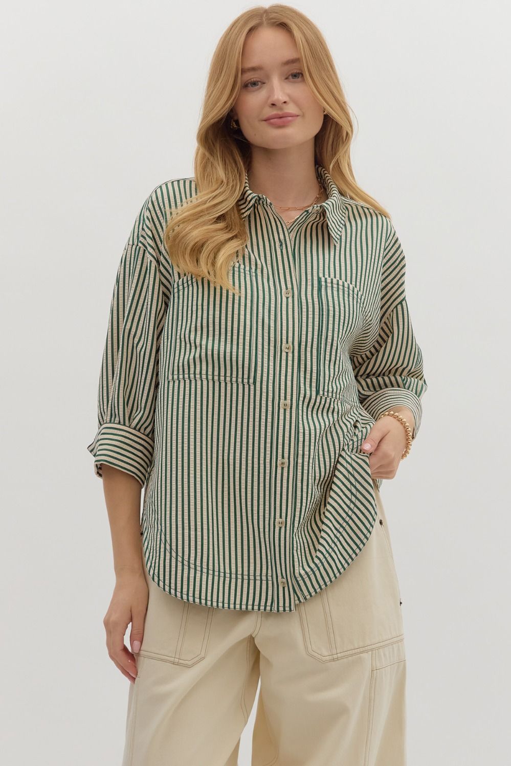 Textured Striped Top