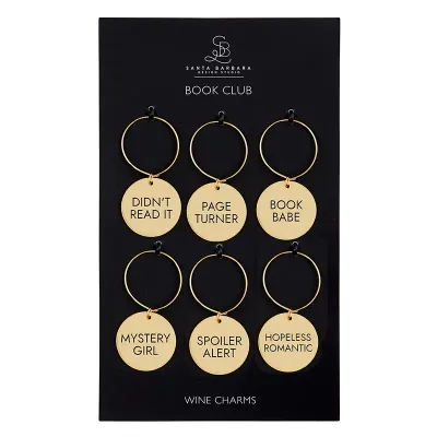 Book Club Wine Charm Set