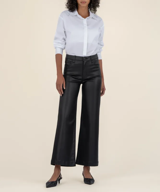 Meg Coated HR Wide Leg Jean