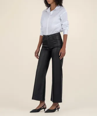 Meg Coated HR Wide Leg Jean