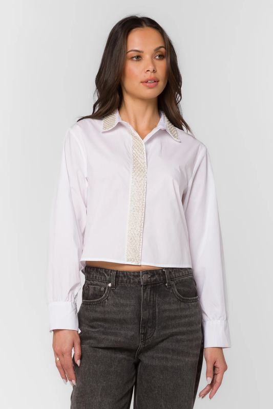 Soleil White Pearl Shirt