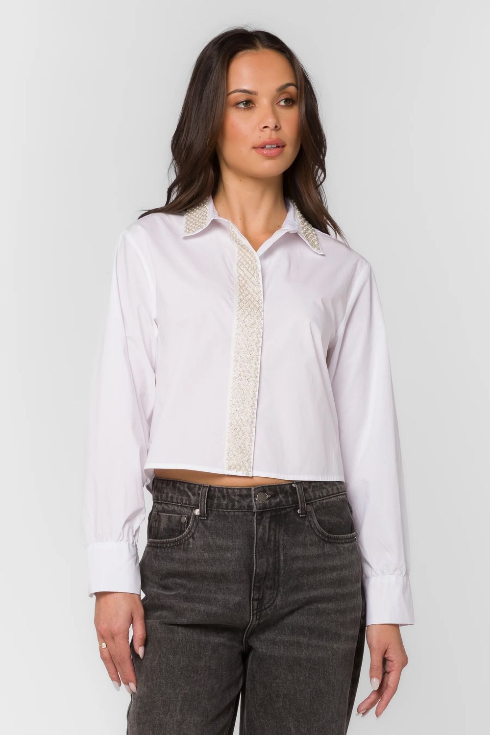 Soleil White Pearl Shirt