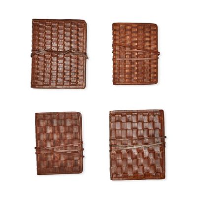 Chestnut Woven Leather Journals