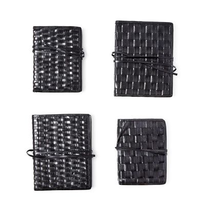 Black Woven Leather Journal