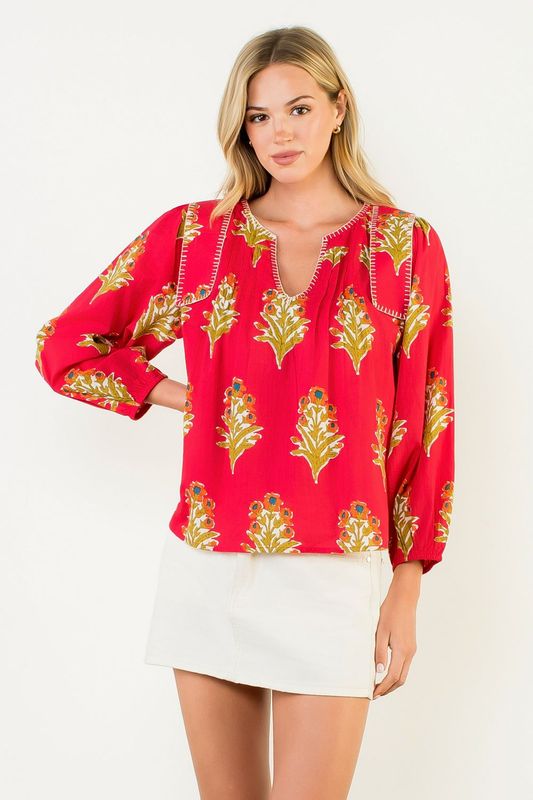 Floral Detail Top