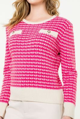 Pink Textured Sweater