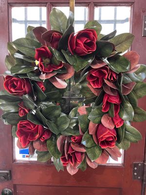30&quot; Orange Magnolia Wreath