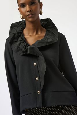 Scuba Crêpe & Memory Straight-Fit Jacket