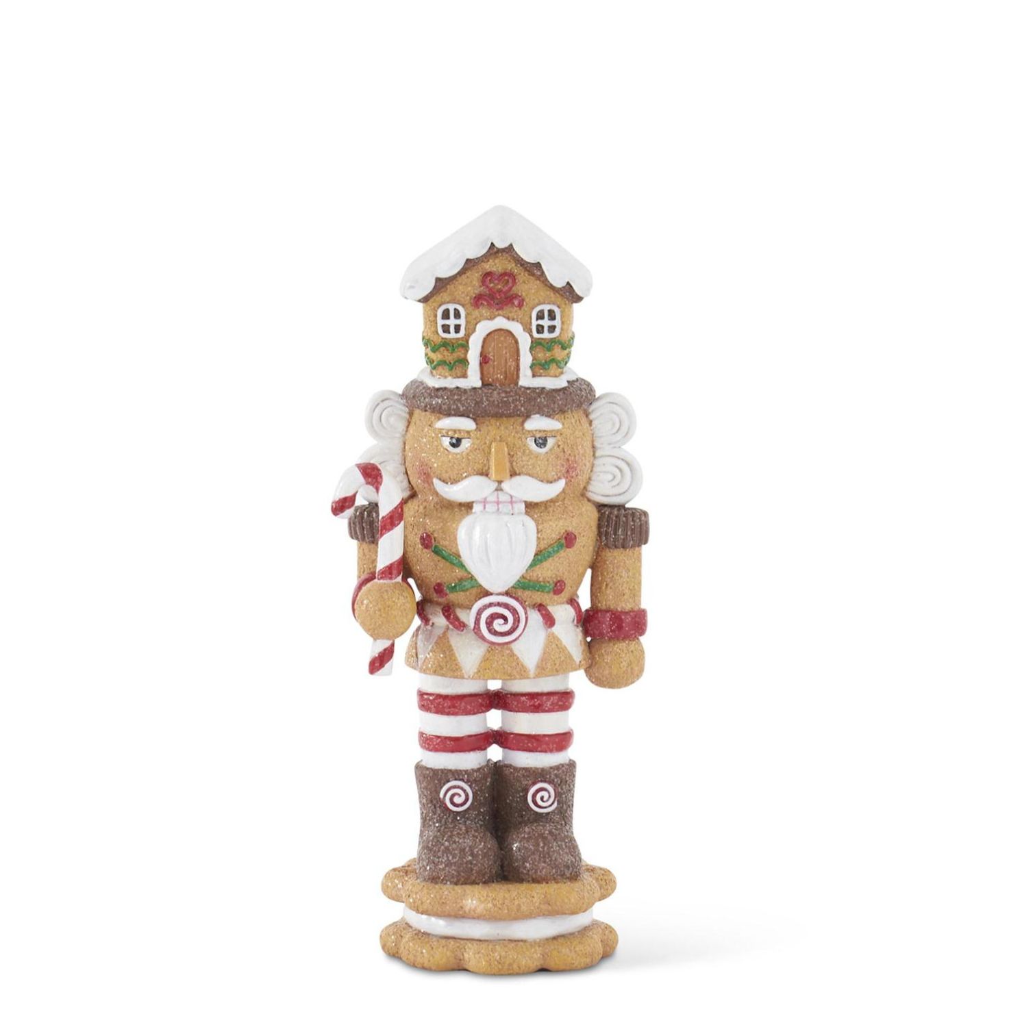 Glittered Resin Gingerbread Soldiers, Size: 10.75H x 4.5W x 3.25D