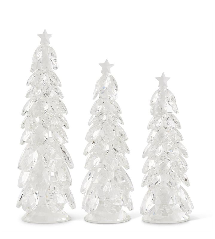 Crystal Tear Drop Christmas Trees w/Star