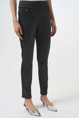 Foiled Heavy Knit Slim Fit Pants