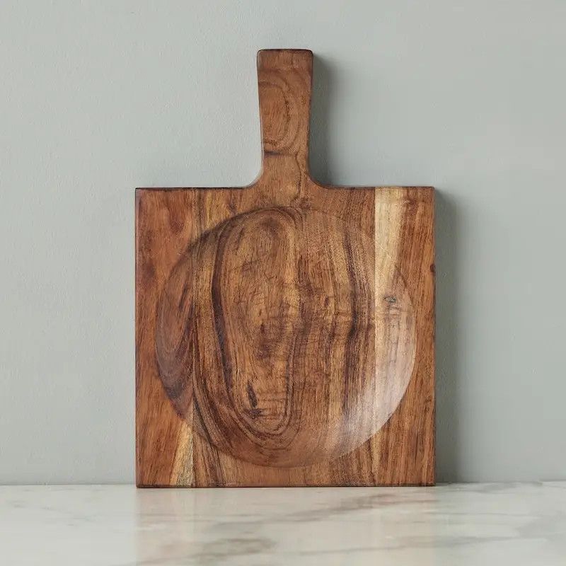 French Square Cutting Board + Bowl Combo w/Handle-Small