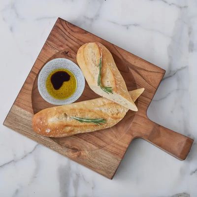 French Square Cutting Board + Bowl Combo w/Handle-Small