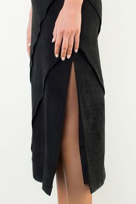 Suede Midi Skirt