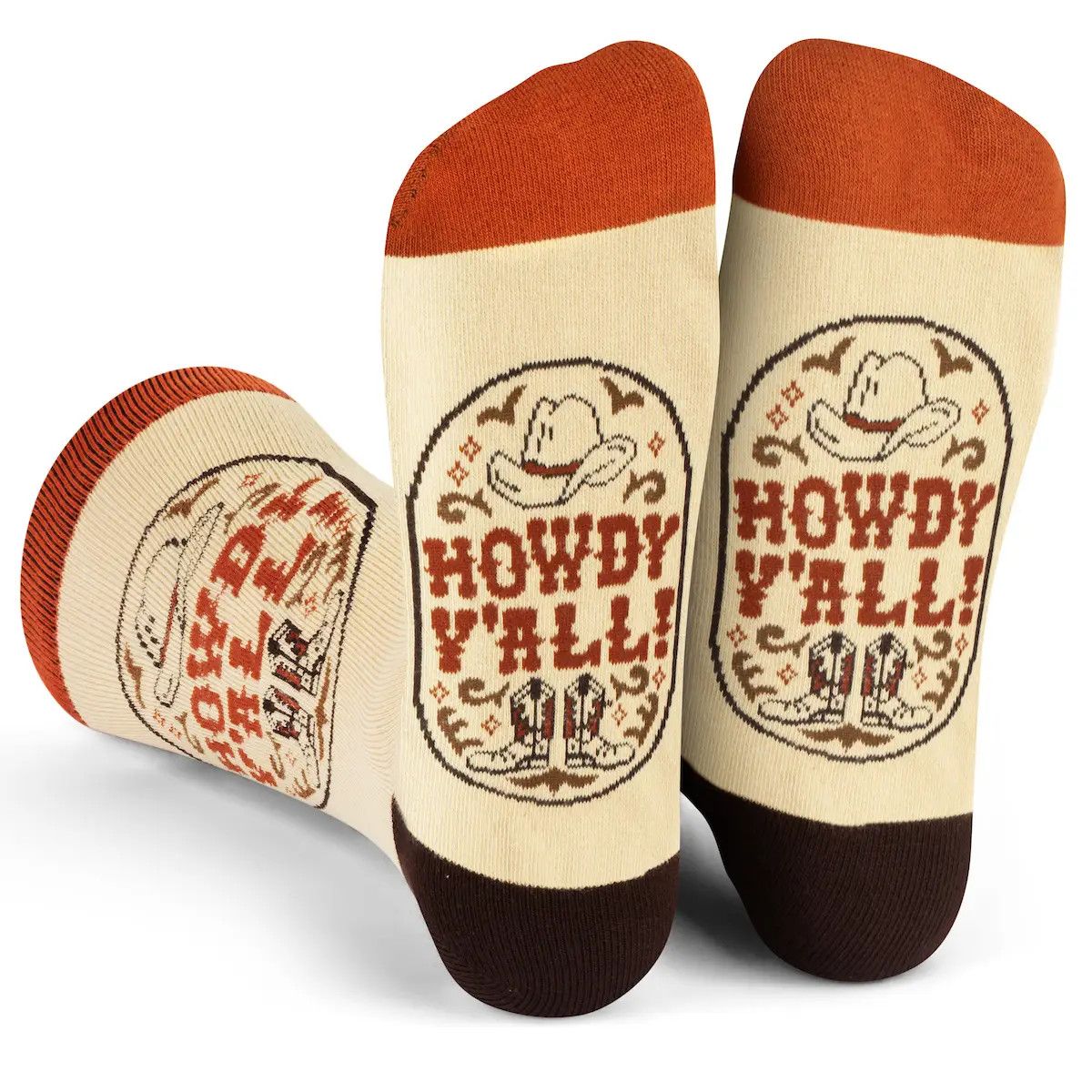 Howdy Y&#39;all Western Themed Socks