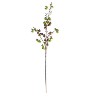 39&quot; Glittered Larch Pine Stem w/Mini Pinecones