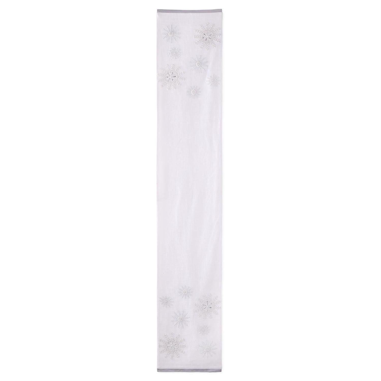 72&quot; Table Runner w/Snowflakes