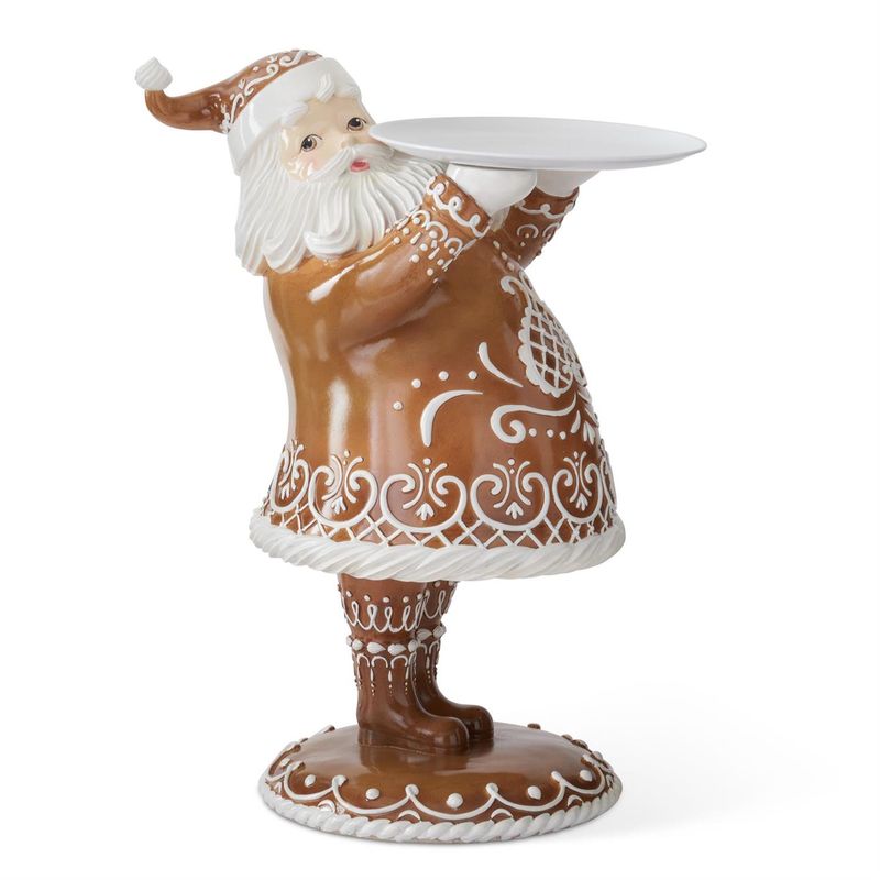 23.5&quot; Gingerbread Santa w/Tray