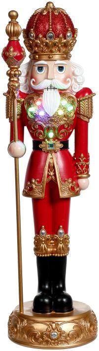 Jeweled Nutcracker with Staff 19.5&quot;
