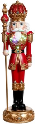 Jeweled Nutcracker with Staff 19.5&quot;