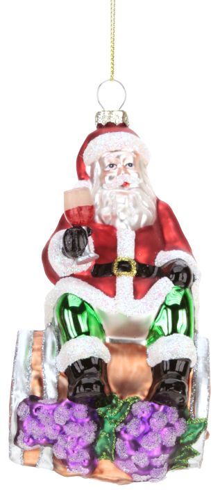 Celebration Santa Ornament 6&quot;