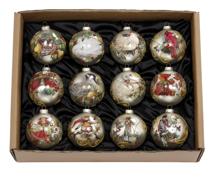 12 Days of Christmas Ornament Set