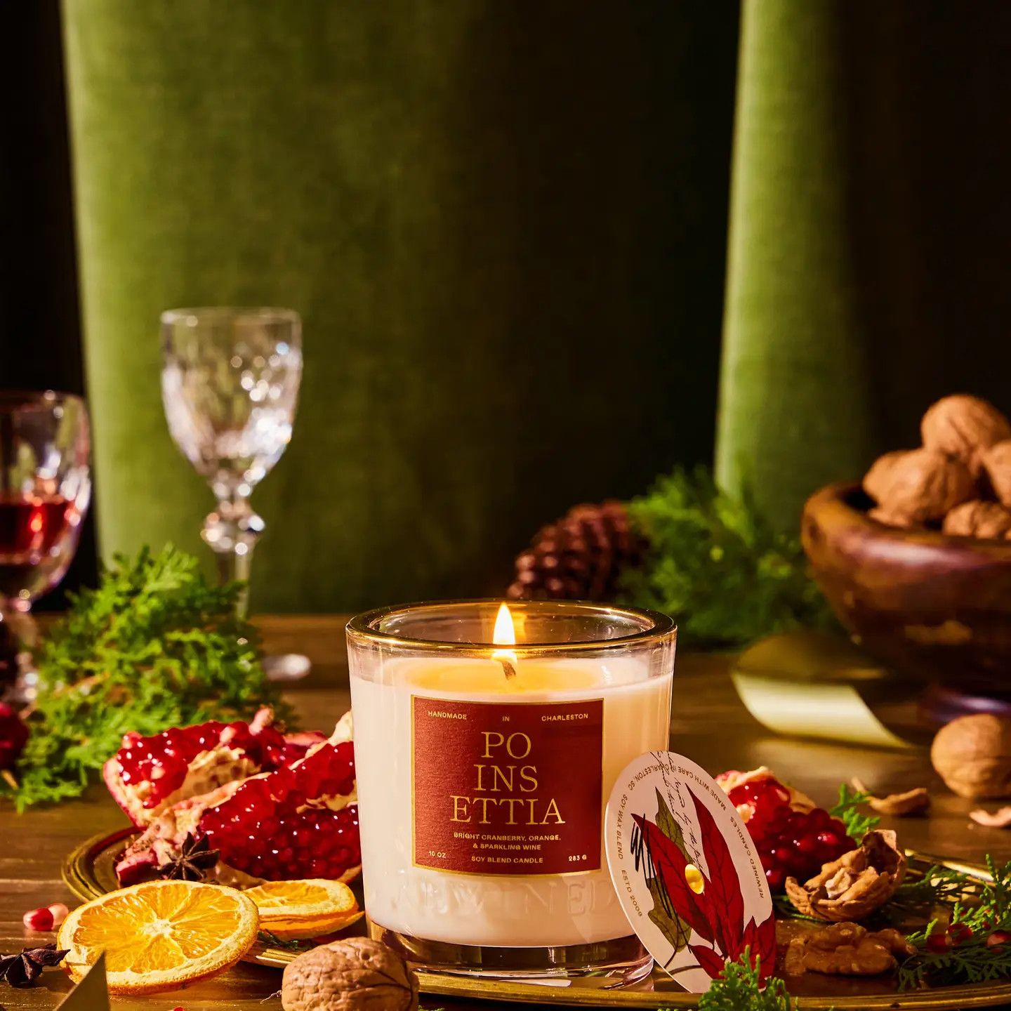 Poinsettia Holiday Candle 6oz