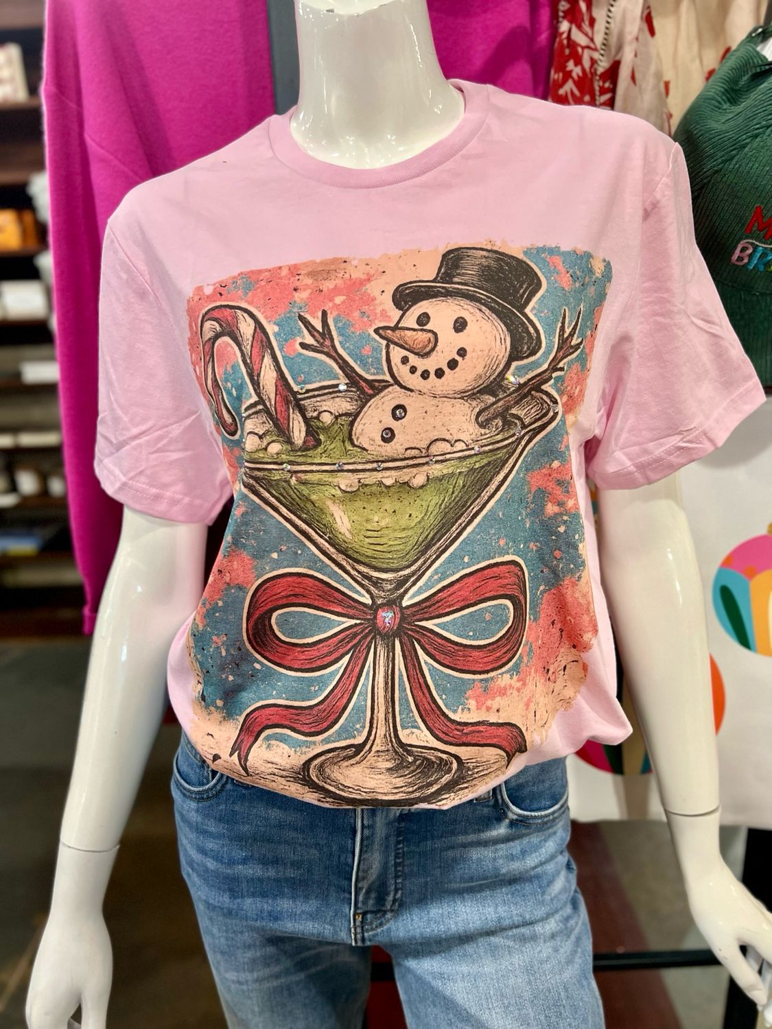 Snowman Martini Tee