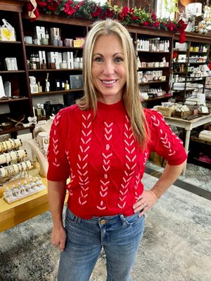Red &amp; Pink Sweater Top