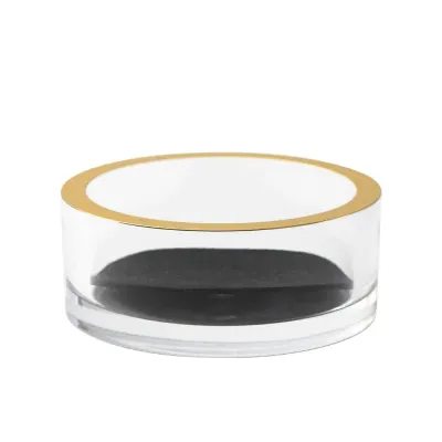 Gold Rim Wine Coaster Holder