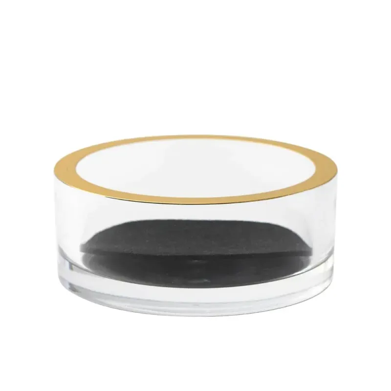 Gold Rim Wine Coaster Holder