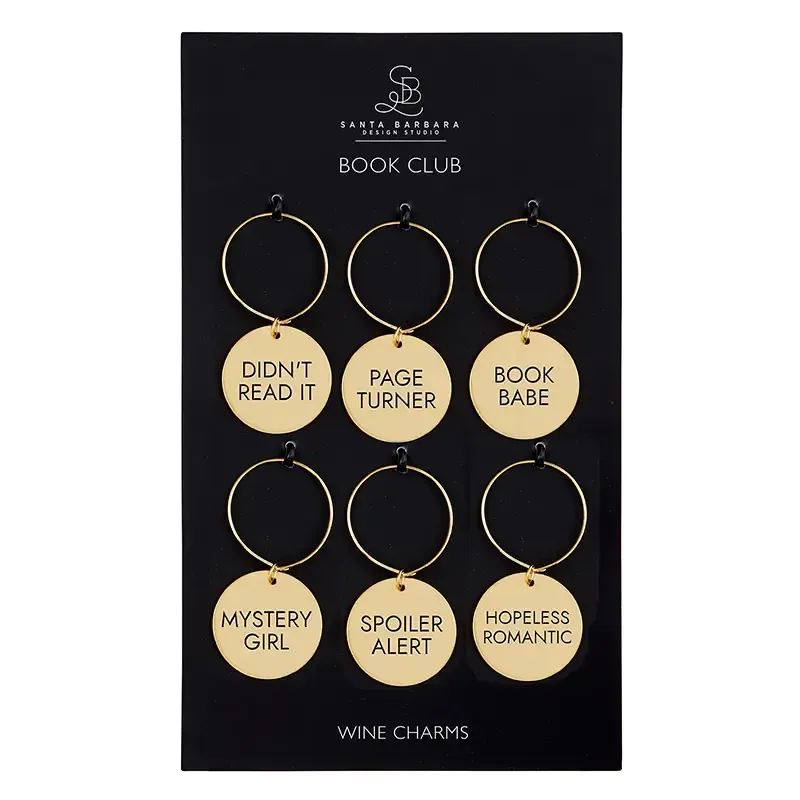 Book Club Wine Charm Set