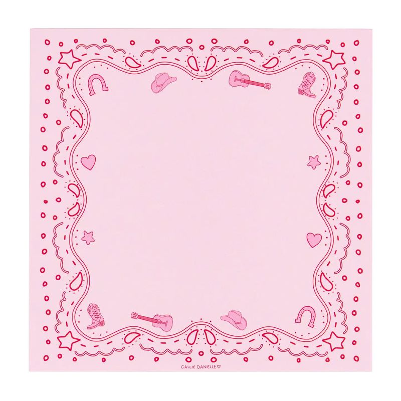 Pink Bandana Western Notepad